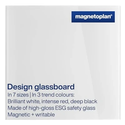 Afbeelding van Magnetoplan Design 13401000 Glazen magneetbord (b x h) 400 mm Wit