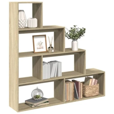 Image de vidaXL Étagère séparatrice de pièce 4 niveaux chêne sonoma857996