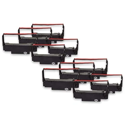 Afbeelding van vhbw 10 stuks nylon inktlinten compatibel met Epson TM U325, U370, U375 naaldprinters vervanging voor ERC 38 B/R, 30, 34