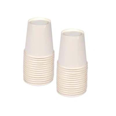 Afbeelding van Homéa, Set van 100 papieren bekers, 20 cl, wit