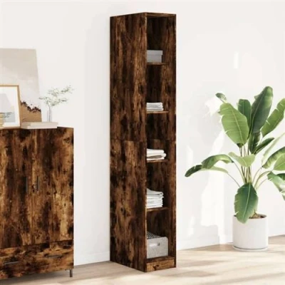 Afbeelding van vidaXL Kledingkast 30x50x200 cm bewerkt hout gerookt eikenkleurig