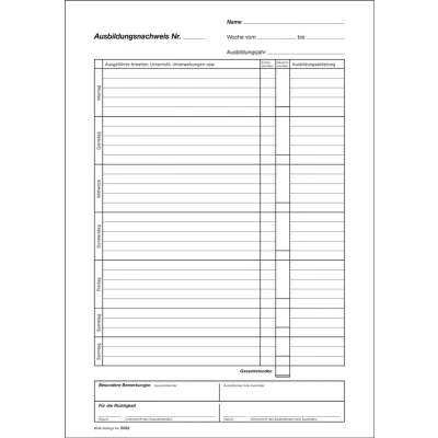 Afbeelding van Rnk, Formulier, Uitgever Trainingsregistratieblok, dagelijks, DIN A4 (28 x)