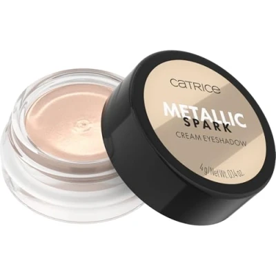Afbeelding van Catrice Metallic Spark Cream Oogschaduw nr. 010 Nude Langdurig sterk gepigmenteerd Veganistisch zonder microplasticdeeltjes nanodeeltjes parfum 1 verpakking (4 g)