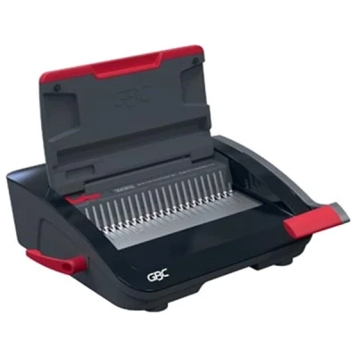 Afbeelding van GBC CombBind® CB20 Handmatige Inbindmachine Plastic Bindruggen 330 Vel Zwart/ Rood
