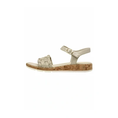 Afbeelding van Tamaris Sandalen met sleehak, Dames, Maat: 42, Champagne Schoenen