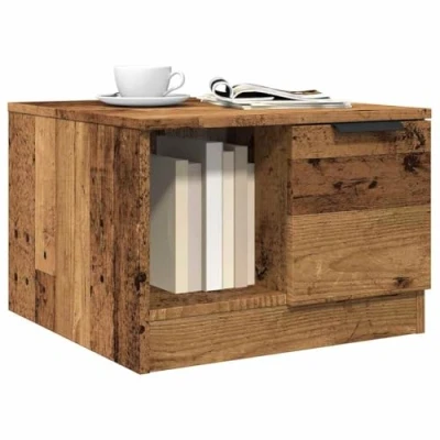Image de vidaXL Table basse vieux bois 50x50x36 cm d&#039;ingénierie856848