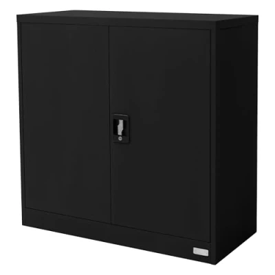 Afbeelding van Afsluitbare archiefkast 90x40x90 cm zwart staal ML design