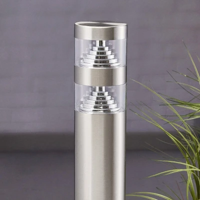 Afbeelding van Lindby LED buitenlamp 1licht eDELSTAHL, kunststof H: 60 cm helder Inclusief lichtbron