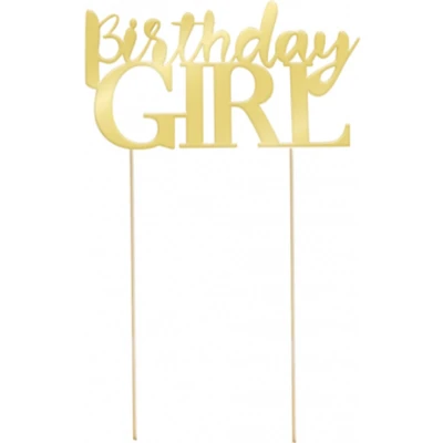 Afbeelding van Cake Topper Birthday Girl 22x11,5cm per stuk