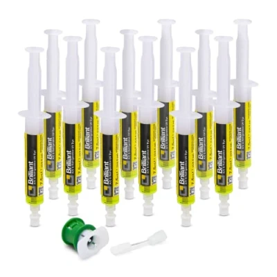 Afbeelding van Errecom Briljant, fluorescerende UV tracker voor het detecteren van koelgaslekken in automatische airconditioningsystemen, 12 spuiten 7,5 ml, inclusief R1234yf koelgasadapter