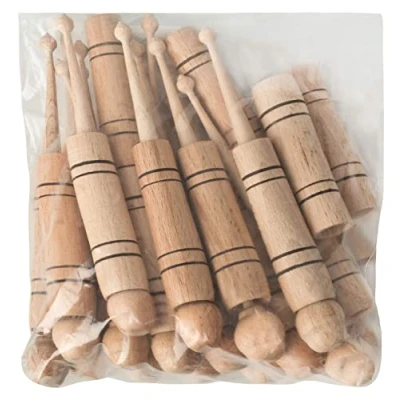 Afbeelding van DESERMO 20 stuks houten hamers, traditioneel handwerk, 10 x 2