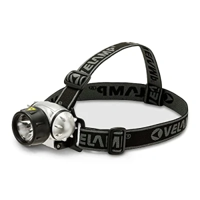 Afbeelding van Hoofdlamp, 1 W, led. 40 lumen. Verlichting 30 m. Met flitser en verstelbare elastische hoofdband. Voor doe het zelf, kamperen, wandelen, wandelen