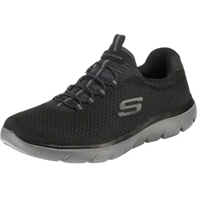 Image de Skechers Baskets Summits pour homme, Bordure en maille noire anthracite, 43 EU