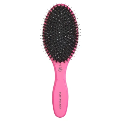 Afbeelding van Olivia Garden Care Oval Boar &amp; Nylon Haarborstel Pink