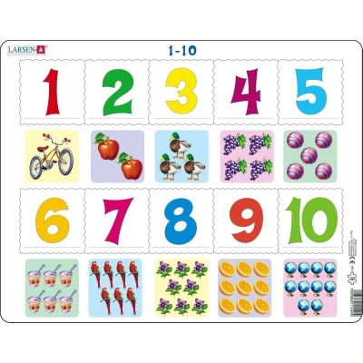 Afbeelding van Larsen Legpuzzel Maxi Leren Tellen 10 Stukjes