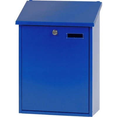 Afbeelding van V part Wandbrievenbus Sebastian Galvanized steel Powder Coated blauw