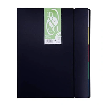 Afbeelding van Organiser Map Grafoplas In &amp; Out Zwart Spiraal
