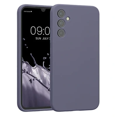 Afbeelding van kwmobile telefoonhoesje geschikt voor Samsung Galaxy A34 5G TPU backcover met siliconen coating Smartphone case in lavendelgrijs mat