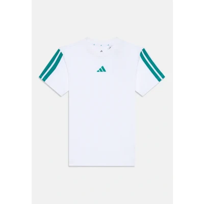 Afbeelding van adidas Performance TEE Junior Unisex Tshirt print voor kinderen, Maat: 152, White/pure teal