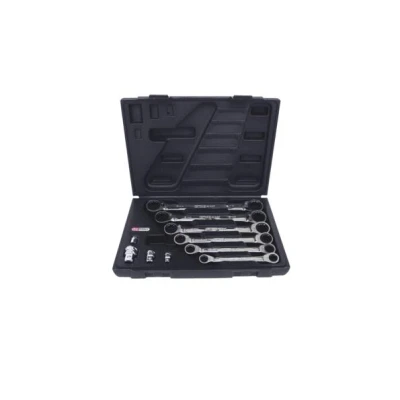 Afbeelding van KS Tools, Spanner, GEARplus dubbele ratelringsleutelset, 10 delen, 8 19 mm (19 mm, 14 18 11 12 17 15 13 9 16 mm)