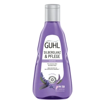 Afbeelding van Guhl Silberglanz &amp; verzorgende shampoo, inhoud: 250 ml, anti vergelingsverzorging voor grijs en blond haar