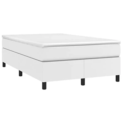 Image de vidaXL Cadre de lit Blanc 120x200 cm Similicuir