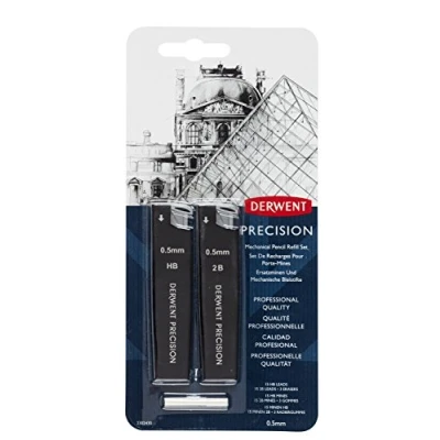 Afbeelding van Derwent 0,5 mm HB/2B fijne vulling en gum, professionele kwaliteit 2302430