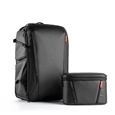 Afbeelding van PGYTECH OneMo 2 x 35 45 l camerarugzak met schoudertas, professionele waterdichte fotograaf tas voor Sony/Canon/Nikon/DSLR/DJI Mini 3 Pro/AVATA/MAVIC 3/FPV/Mini/Laptop, zwart