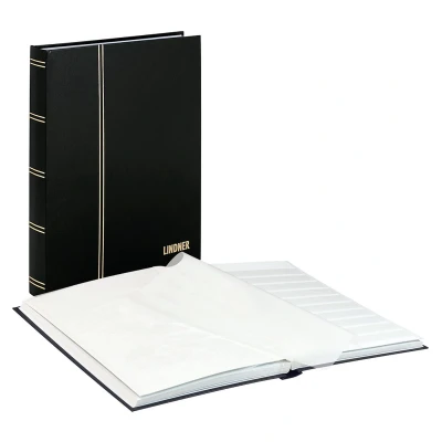 Afbeelding van Lindner Standaard, Insteekalbum A4 32 bladzijden (witte) 10 stroken Zwart afm: 230x305x33 per st.