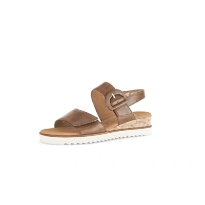 Afbeelding van Gabor 752 Sandalen Met Sleehak Dames Camel Maat 42,5