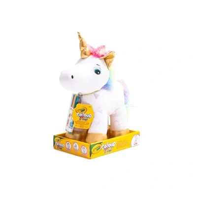 Afbeelding van Crayola Colour Me Plush Hobbypakket Pluche Eenhoorn om te Kleuren met 3 Viltstiften