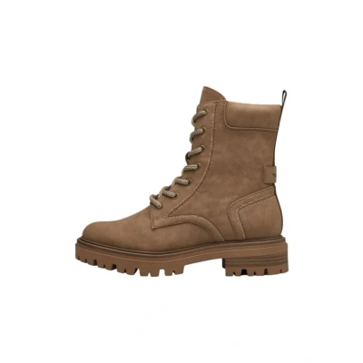 Afbeelding van Tamaris MIT Touchit Enkellaarsjes met plateauzool, Dames, Maat: 36, Camel Hoogwaardig imitatieleer