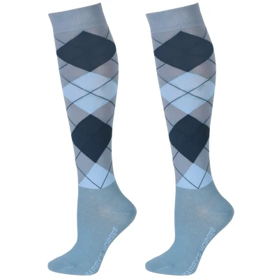 Image de Harry&#039;s Horse Chaussettes d&#039;Équitation Arygle Bleu clairVendu par Agradi