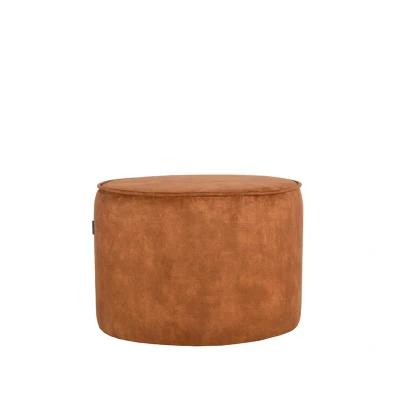 Afbeelding van Tibo poef 55 cm velvet okergeel