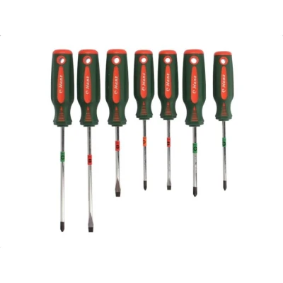 Afbeelding van HANS 06400 7MG Schroevendraaierset 7 SL 5.5x100, 6.5x100, 6.5x150, PH 1x100, 2x100, 2x150, PZ 1x100 in kunststof houder