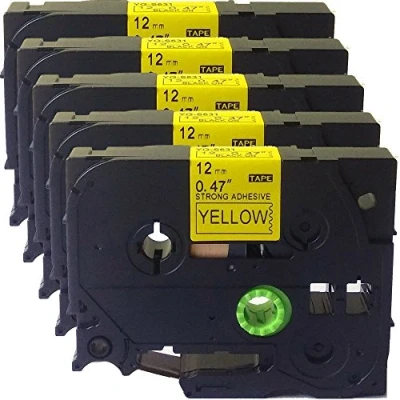 Afbeelding van ACD.auto TZe S631 Extra Stenth Black on Yellow, 5 stuks