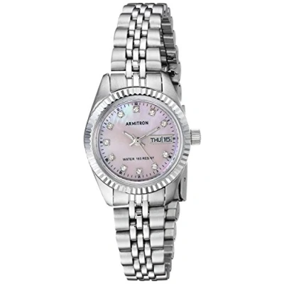 Afbeelding van Armitron 75/2475 Dameshorloge met datum en echte kristallen accenten, Goud, Armband