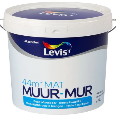Afbeelding van Levis Muurverf Mat Wit 4L