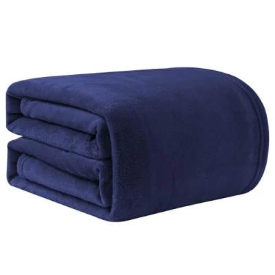 Afbeelding van Good Nite Wollige flanellen fleecedeken, warm, zacht, voor bank, sprei, 200 x 230 cm, marineblauw