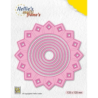 Afbeelding van Nellies Choice Multi Frame Die rosette sharp MFD110 125x125mm (10 17)