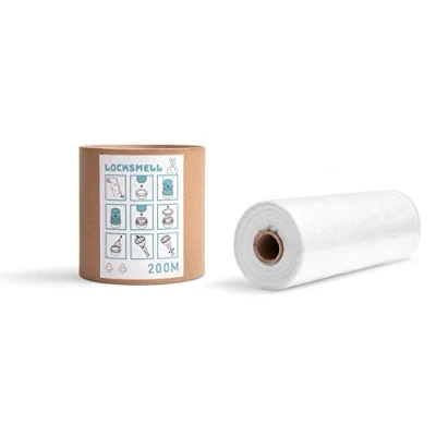 Afbeelding van LOCKSMELL Nappy Bin Liners Compatibel met Tommee Tippee Sangenic, Angelcare &amp; Litter Locker II cartridges + Refill Tube (200 m)
