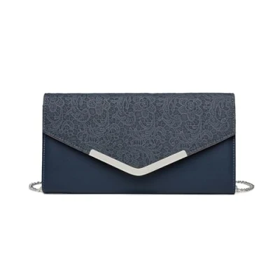 Afbeelding van Miss Lulu Clutches en Vrouwen Handketting Bruiloft Party Portemonnee Mini Schoudertas Praktische Portemonnee, Beige kant