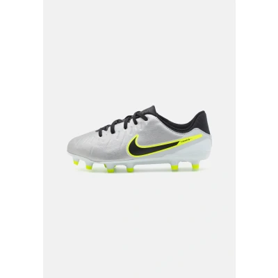 Afbeelding van Nike Performance JR Legend 10 Academy FG/MG Unisex Voetbalschoenen met kunststof noppen voor kinderen, Maat: 36, Metallic silver/black/volt