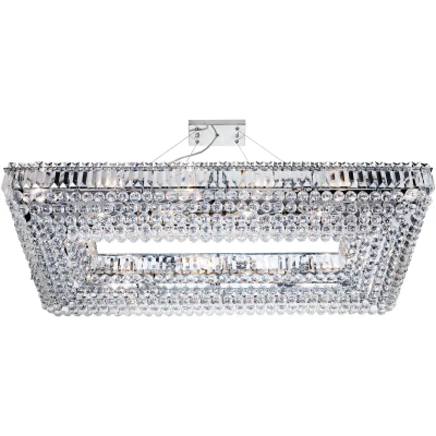 Afbeelding van Searchlight Vesuvius Hanglamp 120 X 62 110 Cm Chroom En Transparant