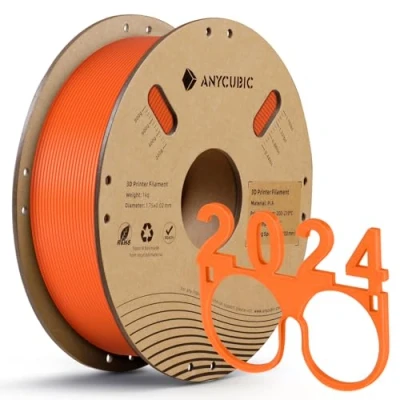 Afbeelding van ANYCUBIC PLA filament 1,75 mm 1 kg, 3D printerfilament, dimensionale nauwkeurigheid ± 0,02, hoge sterkte, vibrerend oranje
