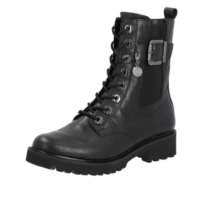 Afbeelding van Remonte D8668 Enkellaarzen voor dames, zwart.