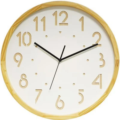 Afbeelding van Orium by Cep Oslo wandklok, diameter 41 cm, houten frame, wit