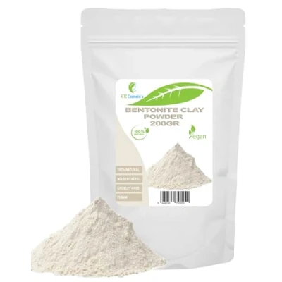 Afbeelding van Bentoniet kleipoeder, 200 g, gezichtsmaskers, lichaamsmaskers, haarmaskers, zachte peelings en scrubs, zeepproductie, anti aging huidversteviging