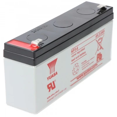 Afbeelding van Yuasa NP3 6 accukabel PB volt 3Ah Faston 4,8 mm