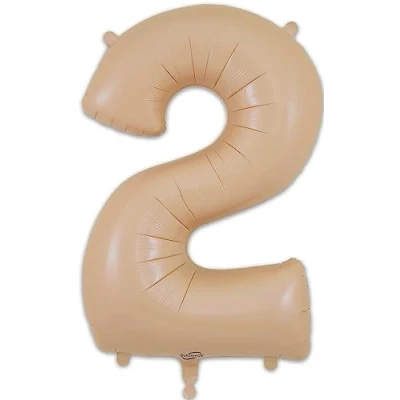 Afbeelding van Nude Folie Ballon Mat cijfer 2 86cm